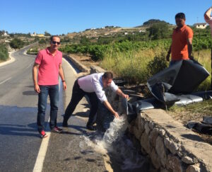 El batle al lloc de la perforació