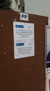 Cartells del PP a Benissa