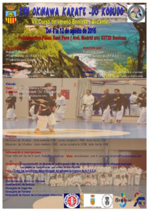 Cartell del curs d'estiu de karate i kobudo a Benissa