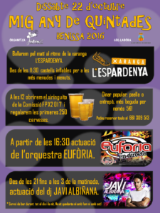 Cartell del Mig Any de Quintades a Benissa