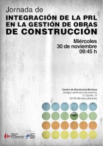 Cartell de la jornada de Prevenció de Riscos Laborals a Benissa