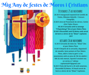 Cartell del Mig Any de Moros i Cristians a Benissa