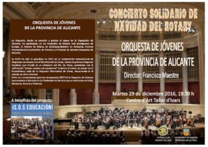 Cartell del Concert de Nadal del Rotary Club Benissa-Teulada
