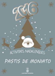 Cartell de les activitats "Pastís de Moniato" 2016 de Benissa