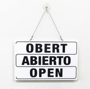 Cartell d'establiment obert