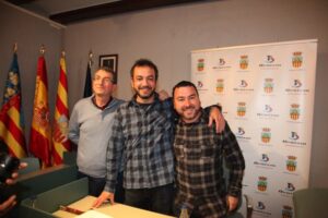Abel Cardona amb Manolo Juan i Xavi Tro