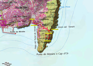 Mapa de la Ruta al Cap d'Or de Moraira