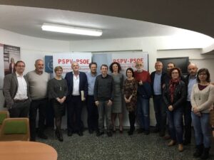 Reunió de batles i regidors socialistes per a tractar el PATIVEL