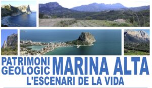 Detall del cartell de la xerrada sobre el patrimoni geològic de la Marina Alta