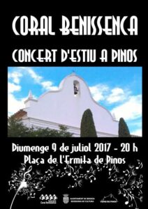Cartell del concert de la Coral Benissenca a Pinos