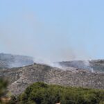 Foto de l'incendi a Canor (foto de @santivalleys a twitter)