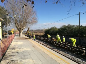 Inici de les obres del tren a Benissa.