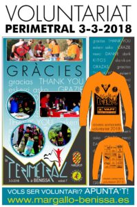 Cartell del voluntariat de la Perimetral 2018