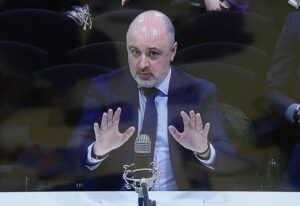 David Serra declarant a l'Audiència Nacional