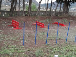 Materials reciclats als parcs canins de Benissa