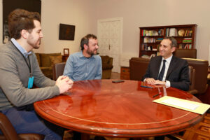 Reunió entre César Sànchez, Abel Cardona i Fernando López