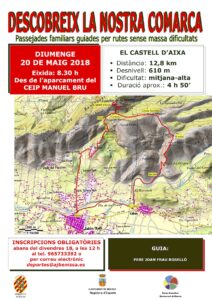 Cartell de la ruta al Castell d'Aixa