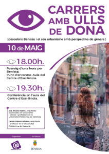 Cartell de l'activitat "Carrers amb ulls de dona"