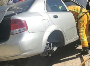 Un dels cotxes sinistrats