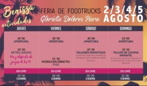 Horari d'activitats de les Food Trucks