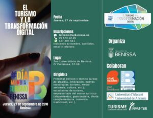 Tríptic de la programació del Dia Mundial del Turisme