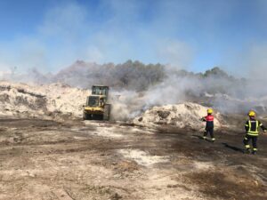 Tasques contra l'incendi a l'ecoparc de Benissa