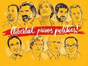 Cartell per la llibertat dels presos polítics catalans