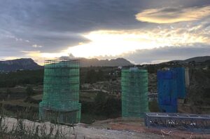 Estat de les obres al Pont del Quisi