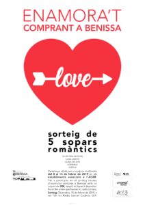 Cartell de la campanya de compres de Sant Valentí a Benissa