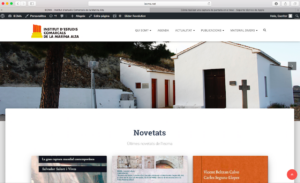 Captura de la nova pàgina web de l'IECMA