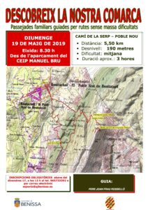 Cartell de la ruta al cim del Puig de La Llorença
