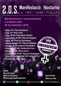 Cartell de les manifestacions feministes del 20S