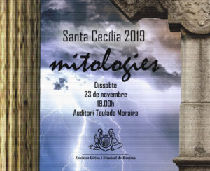 Detall del cartell del concert de Santa Cecília 2019 de la Banda de Benissa