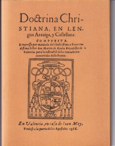 Portada del llibre "Doctrina cristiana en lengua arábiga y castellana"