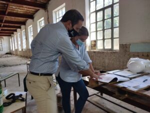 Visita del batle a Les Escoles Velles