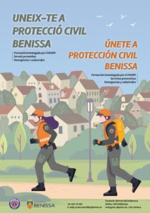 Cartell de la campanya de reclutament de Protecció Civil Benissa