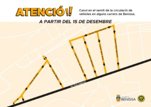 Imatge amb els canvis en la circulació al centre urbà