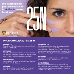 Cartell de les activitats del 25N