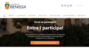 Portada de la web de participació ciutadana