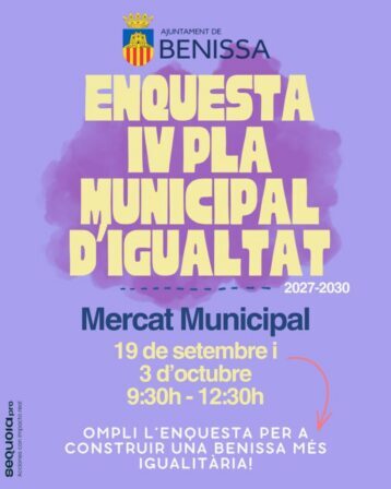 Benissa obri a la participació ciutadana l’elaboració del IV Pla Municipal d’Igualtat